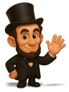 Download this cartoon president clipart for engaging presentation design in education and history topics.