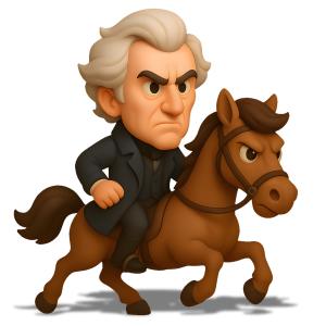 Download this historical Andrew Jackson on horseback Presentation Clipart for engaging educational presentations and storytelling.

Title: historical character on horseback

