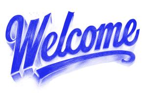 Download this welcome typography for presentation design to create an inviting atmosphere in your projects.