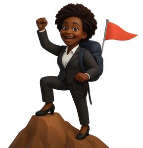Download this summit business success woman clipart for inspiring presentations that highlight achievement and motivation.