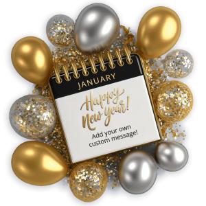 Download this Golden Celebration Calendar for New Year events to enhance your presentation design with festive visuals.