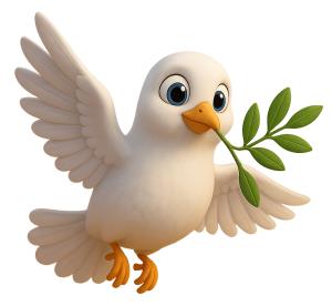 Download this serene dove clipart for presentations on peace and harmony, enhancing your presentation design with meaningful visuals.