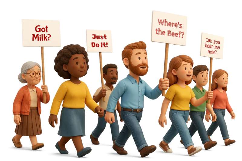 This Presentation Clipart shows a preview of Group Protest Custom Clipart
