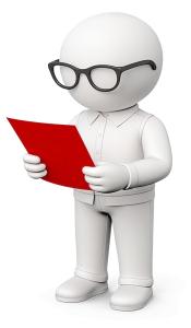 Download this stick figure reading document clipart for engaging presentation design.Title: stick figure reading document clipart