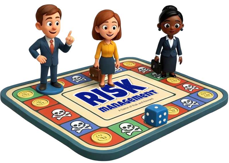 This Presentation Clipart shows a preview of Game of Risk Management Custom Clipart