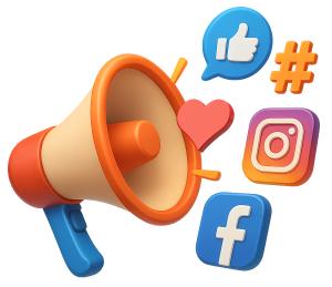 Download this animated megaphone social media clipart to enhance your presentation design with engaging visuals.Title: megaphone social media clipart