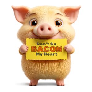 Customize this cute pig clipart for fun presentation design that adds humor and charm to your slides.