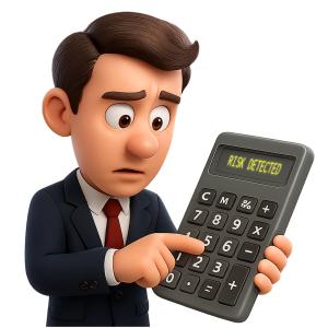 Customize this Risk Calculator Presentation Clipart to enhance your financial and risk management presentations.