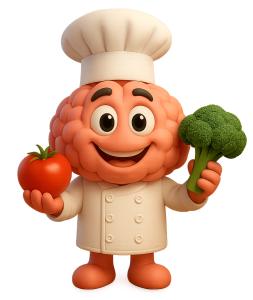Download this brain food chef clipart to enhance your presentation design with healthy eating themes.