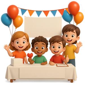 Download this clipart for a class project fundraiser to enhance your presentation design with engaging visuals.