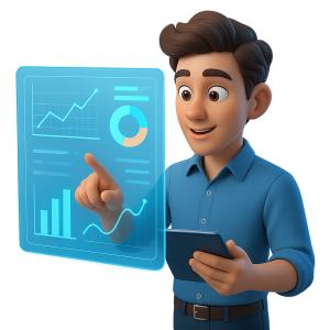 Download this data visualization clipart for presentations to enhance your marketing and analytics themes.