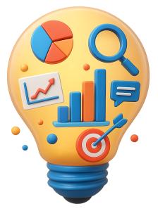 Download this creative lightbulb clipart for innovative marketing ideas in your presentation design.