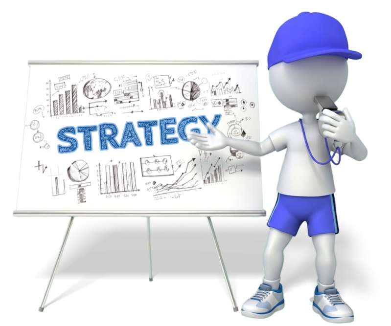 This Presentation Clipart shows a preview of Coach Strategy Clipart - Customizable