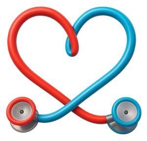 Download this Presentation Clipart to enhance your medical-themed presentation designs with a heart-shaped stethoscope visual.