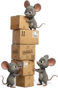 Download this Presentation Clipart to enhance your presentation design with humorous mice teamwork themes.