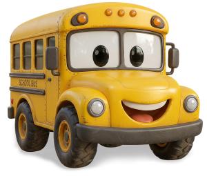 Download this Presentation Clipart of a happy bus for engaging school-themed designs in your presentations.