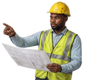 Download this Presentation Clipart to enhance your construction management presentations with visuals that illustrate leadership and teamwork.