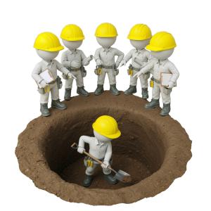 Download this Presentation Clipart to illustrate construction management dynamics and enhance your presentation design.