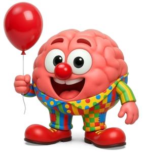Download this Presentation Clipart to add a whimsical crazy clown brain character to your designs, perfect for engaging audiences.