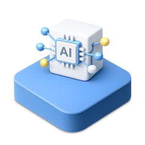 Download this AI interference node Presentation Clipart to enhance your technology presentations with modern visuals.