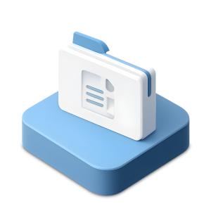 Download this Presentation Clipart to enhance your presentation design with a modern file storage node visual.