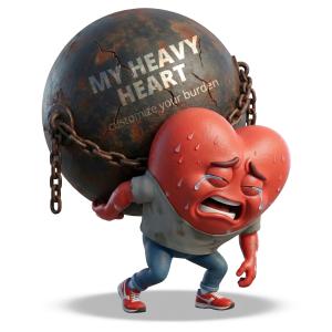 Download this Presentation Clipart to illustrate emotional struggles in your presentation design.