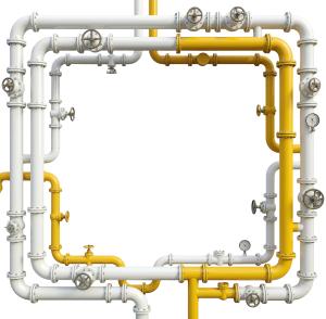 Download this Presentation Clipart to enhance your industrial-themed presentation design with a stylish pipes border.