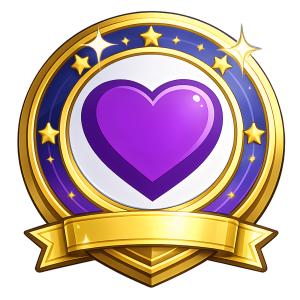 Download this Presentation Clipart to enhance your designs with a loyalty emblem featuring a heart, perfect for recognition themes.