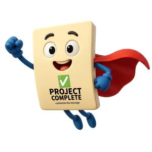 Download or customize this Presentation Clipart to enhance your project presentations with a fun superhero character that symbolizes success and motivation.