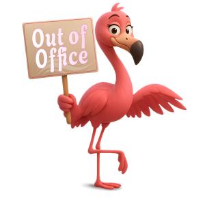 Download or customize this flamingo clipart for fun presentation design, perfect for highlighting out of office messages in your visuals.