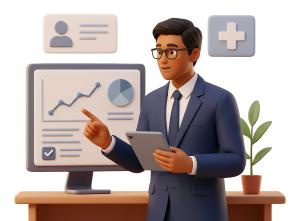 Download this Presentation Clipart to illustrate data analysis in your presentation design.