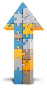 Download this puzzle arrow clipart for presentation design to illustrate growth and progress themes effectively.