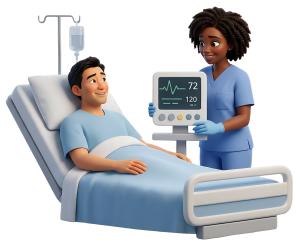 Download this Presentation Clipart to enhance your medical presentations with visuals that illustrate patient care and recovery.