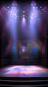  
This vibrant stage background features colorful lights, perfect for entertainment-themed presentations.

