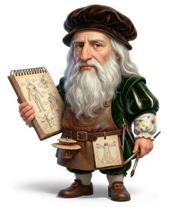 Download this Presentation Clipart to enhance your designs with a historical figure, perfect for art and education themes.