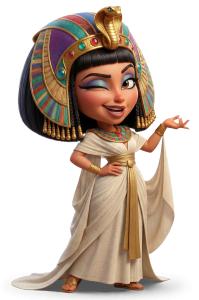 Download this Presentation Clipart of Cleopatra to enhance your historical presentations with engaging visuals.