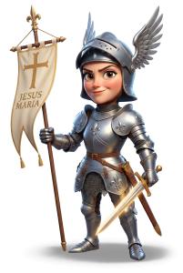 Download this Joan of Arc Presentation Clipart to enhance your historical presentations with engaging visuals.