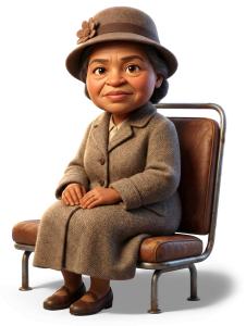 Download this Presentation Clipart of Rosa Parks to enhance your presentation design about civil rights history and social justice.