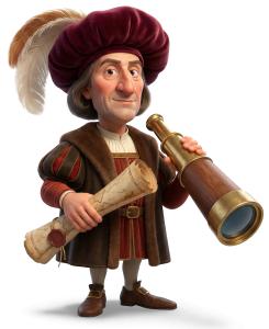 Download this Presentation Clipart to enhance your history presentations with engaging visuals of Christopher Columbus.