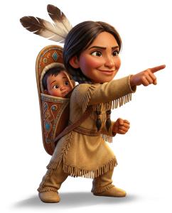 Download this Presentation Clipart to illustrate Sacagawea's role in exploration and enhance your presentation design.