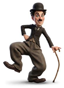 Download this Presentation Clipart to enhance your design with a playful Charlie Chaplin character, perfect for comedy-themed presentations.