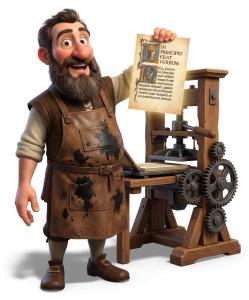 Download this Presentation Clipart to enhance your educational designs and highlight the impact of the printing press.