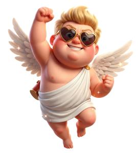 Download this Cupid clipart for Valentine's Day presentations to celebrate love and success in your design.