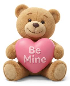 Download this adorable Valentine's Day teddy bear for your presentation design to add a touch of love and warmth to your visuals.