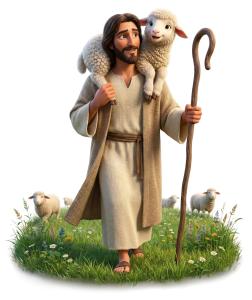 Download this Presentation Clipart of Jesus as the Good Shepherd to enhance your spiritual presentations with meaningful visuals.