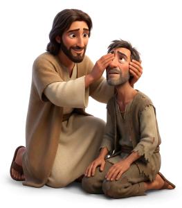 Download this Presentation Clipart to illustrate the healing of the blind in your presentation design.