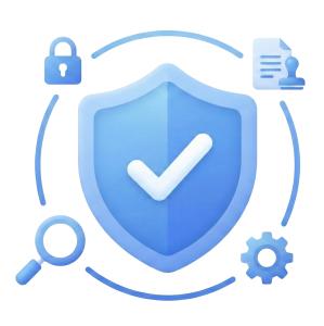 Download this Presentation Clipart to illustrate compliance and security in your presentation design.