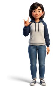 Download this Presentation Clipart to illustrate sign language and love themes in your educational materials.