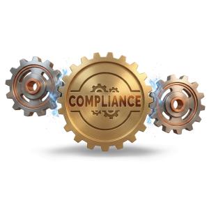 Download this Presentation Clipart featuring business gears symbolizing compliance.