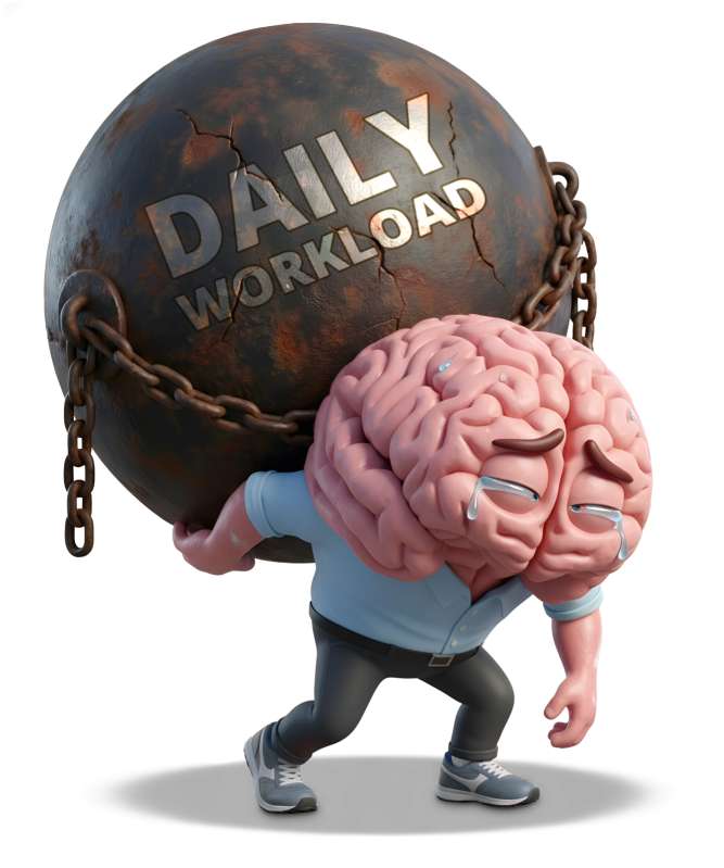 This Presentation Clipart shows a preview of Mental Weight And Workload Customizable